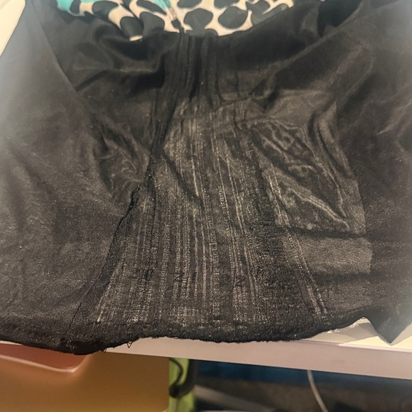 Zac & Rachel Casual Teal & Black Polka Dot Extra Large Long Sleeve Blouse - Picture 11 of 11